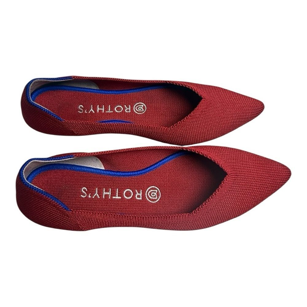 Rothy's The Point Vibrant Red Women’s Shoes Size 7.5 - Picture 2 of 11